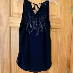 Black beaded tank